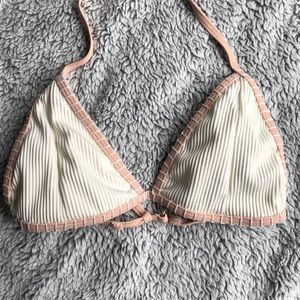 White and peach bikini top from Cupshe